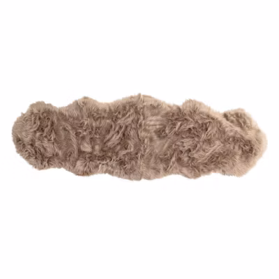Tapis Imitation Fourrure « Katy » 55x180cm Marron