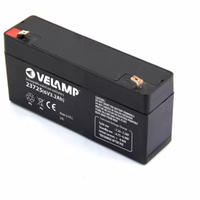 Batterie rechargeable au plomb, connecteurs Faston, 6V 3.2Ah