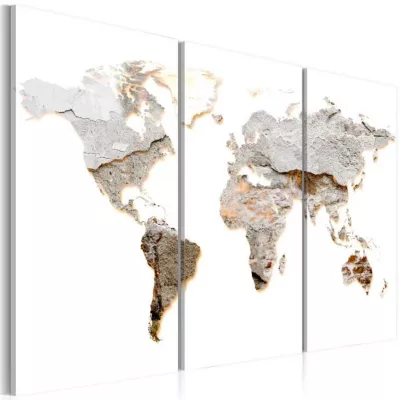 Tableau Cartes du monde Concrete Continents 90×60 cm