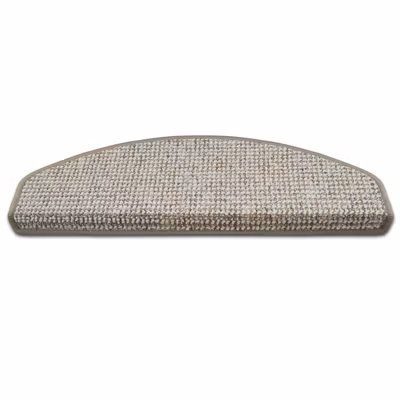Tapis d&rsquo;escalier Carlton Demi-circulaire Gris beige 23,5 x 65 cm – Floordirekt