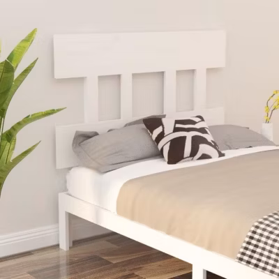 vidaXL Tête de lit Blanc 103,5x3x81 cm Bois massif de pin 819106