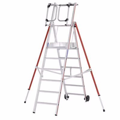 Escabeau pro 6 marches de 3.39m de hauteur de travail maximale. – 848306