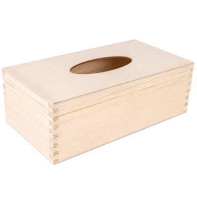 Creative Deco Boîte à Mouchoirs en Bois Naturel 25,5 x 13,5 x 9 cm – Boîte Rangement Tissus – Bureau, Cuisine, Salle de Bain