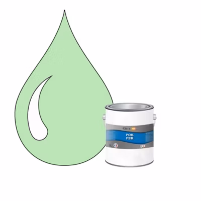 Peinture fer antirouille – Laque extérieure Semi-Brillante POK FER – 1L – RAL 6019 – Vert Blanc