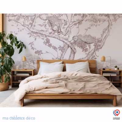 Papier peint Arbre et léopards – Intissé – 200 cm – 280 cm – MaCrédenceDéco