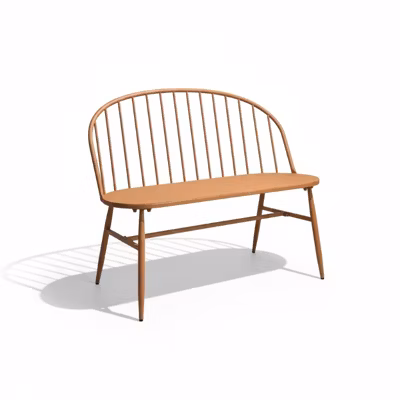 Banc de jardin fer rouille Love 100x50x86cm