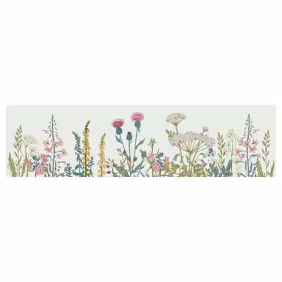 Brise vue design FLEURS SAUVAGES, H.0.8 x L.3 m, 100% occultant, Made in France par Scenolia + kit de fixation offert