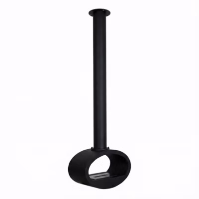 Nerone – Cheminée à bioéthanol suspendue au plafond, double face 65x220x40 cm avec brûleur de 2,2 litres, noir