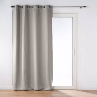 Rideau Occultant Jacquard « Blake » 135x240cm Gris