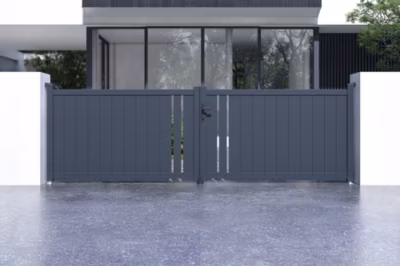 Portail battant 4m GIONA H.120 aluminium gris