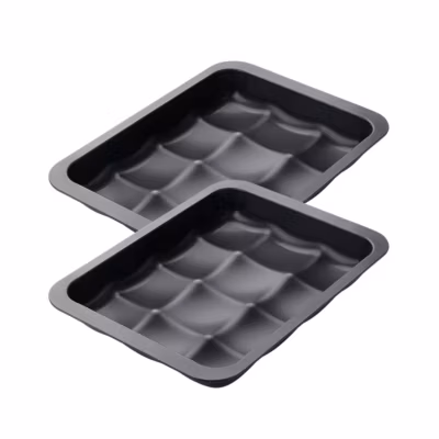Lot de 2 moules à gâteaux 36/27/5 cm en acier Black metallic Black mettallic Zenker  Black mettallic