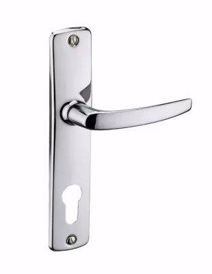 Ensemble de poignées pour porte d&rsquo;entrée Abbeville trou de cylindre, carré 7mm, entr&rsquo;axes 165mm, chromé – THIRARD