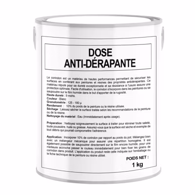 Corindon, Agent anti-dérapant pour peintures et résines PROCOM-1-Blanc