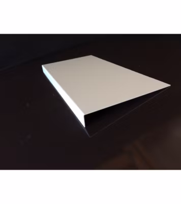 Bande de rive Blanc Pur, RAL 9010 Brillant, épaisseur 1 mm, 1 pli retour 3 cm , Largeur  27 cm , Longueur 140 cm