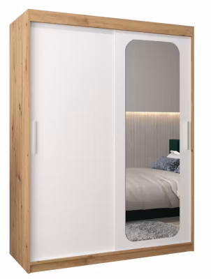 Armoire Promo T2 a portes coulissantes H. 200 x L. 150 x P. 62 2 portes