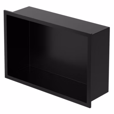 Niche murale de douche encastrée étagère noir en acier inoxydable 30x20x10 cm