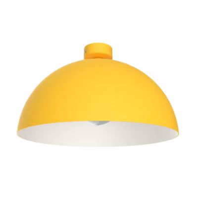 LUMICOM – CASSIS Plafonnier, 1XE27, max 42W, mètal, jaune/blanc, D40cm