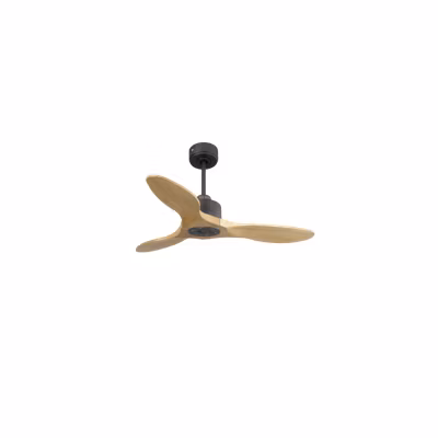 Modulo Slim  Ring – Super destratificateur et ventilateur DC 106 cm noir  pales bois clair  idéal 10 à 20 m²