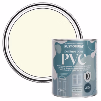 Peinture Blanche pour Portes et Fenêtres en PVC, Finition Satinée – RUST-OLEUM – Sablé 750ml