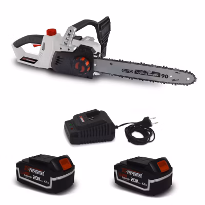 Tronçonneuse 40V (2x20V) X-Performer XPTRO40LI-2B – Double Sécurité – Graissage Auto + 2 Batteries 4 Ah – chargeur