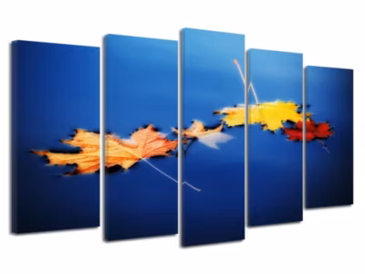 DECLINA, Tableau toile imprimée Zen, Tableau déco toile feuilles d&rsquo;automne, 150×80 cm