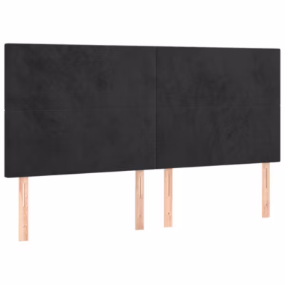 Tête de lit Noir 180x5x118/128 cm Velours vidaXL
