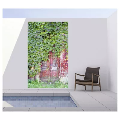 Tenture murale extérieure imprimée PORTE DEROBEE, H.2 x L.1.2 m, Made in France par Scenolia