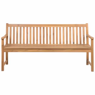 Banc de jardin VIVARA 180 cm Bois d&rsquo;acacia certifié Marron clair