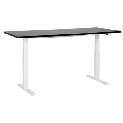 Bureau réglable en hauteur électriquement DESTINES Noir/blanc 180 cm 80 cm