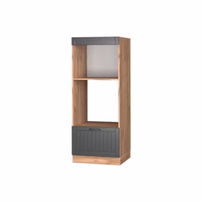 Vicco Armoire micro-ondes Gris foncé 60cm