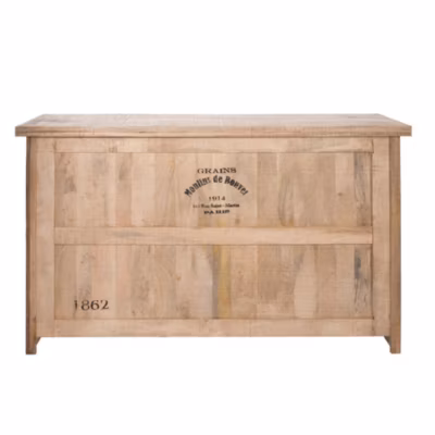 Bar en bois clair 3 tiroirs 2 tablettes  – CASIMIR