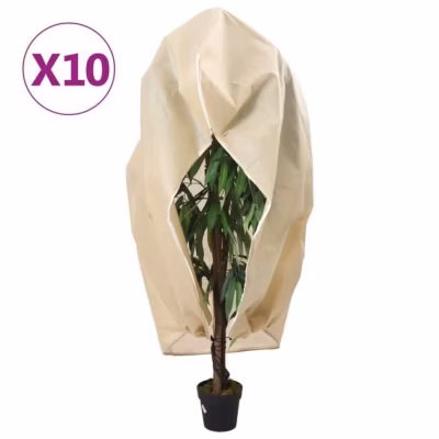 vidaXL Housses de protection pour plantes avec fermeture éclair 10 pcs 3203582