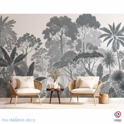 Papier peint Forêt tropicale luxuriante 2 – Intissé – 300 cm – 280 cm – MaCrédenceDéco