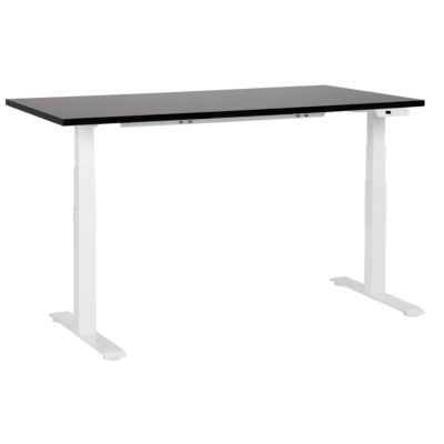 Bureau réglable en hauteur électriquement DESTINES Noir/blanc 160 cm 72 cm