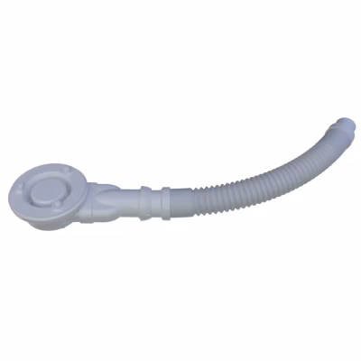 Bonde Siphon extra-plat avec tuyau flexible – Diamètre 90 mm – Siphon de douche – Installation facile et gain de place