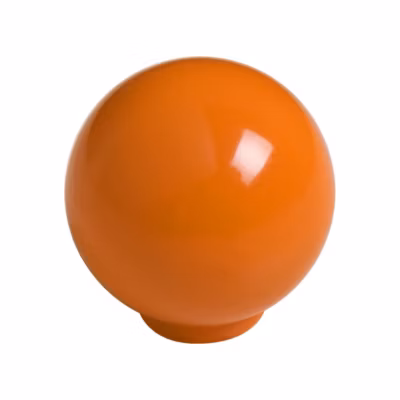 Bouton de meuble boule abs diamètre   29 mm orange brillant lot de 50 piéces