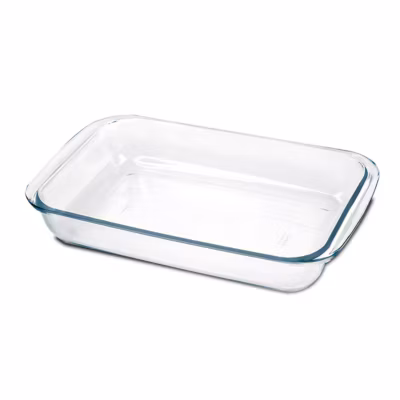 Plateau à four rectangulaire, Plat à gratin, moule de cuisson en verre 2.9 L – Longueur 39.4 x Profondeur 23.9 x Hauteur 5.1 cm