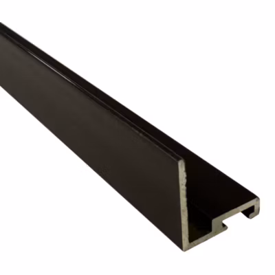 Cornière basse pour placard coulissant, rainure pour balai anti-poussière 1000mm – Taupe Brun