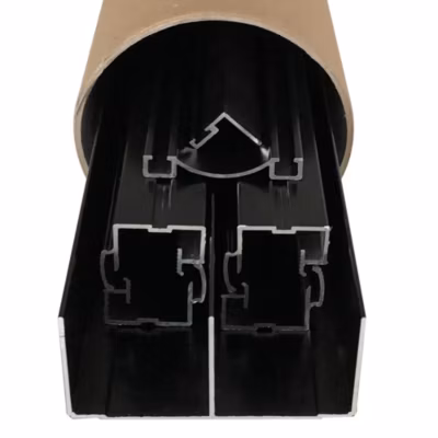 Kit de quincaillerie Styldoor en alu pour placard coulissant avec freins et balais H2.5m x L2m, 2 vantaux, finition Noir mat
