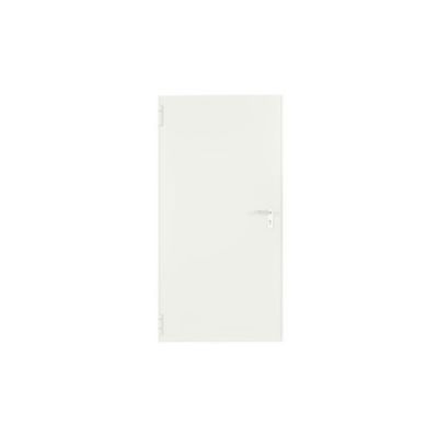 Porte Métallique Industrielle De Service Isolée Réversible L900 H2050 RAL9010 En Applique