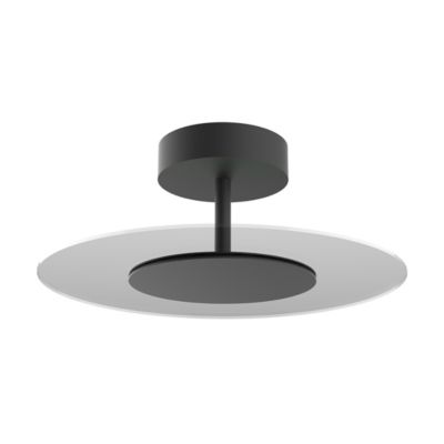 LUMICOM – ORIENT Plafonnier, LED INTEGREE, 12W, 4000K, plexiglas/métal, noir mat, D.40cm