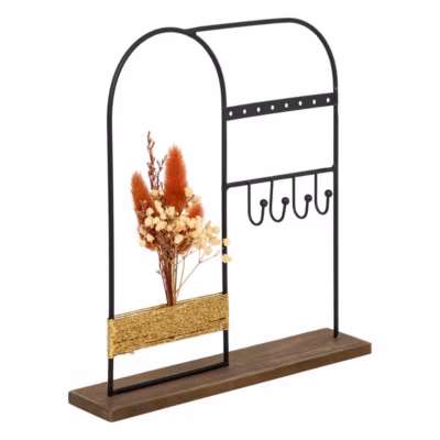 Porte-bijoux automne métal noir H26cm – Atmosphera