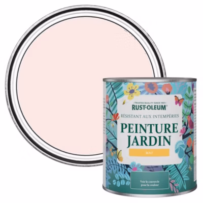 Peinture Rose pour Jardin et terrasse, Finition Mate – RUST-OLEUM – Vanille Fraise 750ml
