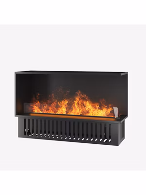 INVAPO CORNER 1200 – Cheminée d&rsquo;angle à vapeur d&rsquo;eau LED multicolore, ouverture à droite