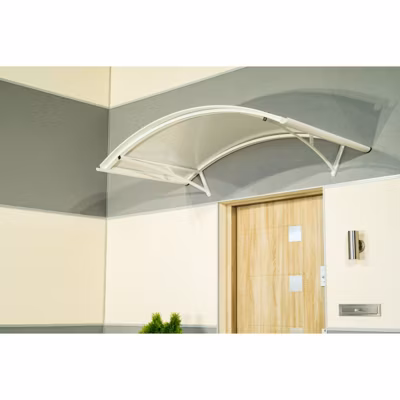 ARCTOM Auvent Apos 150×90, couleur Blanc RAL9016, panneau sandwich AL PE AL