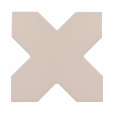 Carrelage sol / mur forme croix taupe 12X12 cm PORTO CROSS TAUPE