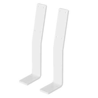 Lot de 2 supports de dossier en acier blanc à visser pour siège lit 345x90x50 mm