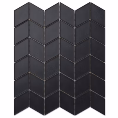Mosaïque de verre sur maille pour salle de bain ou cuisine Black Panther – 26.5cm x 30.5cm