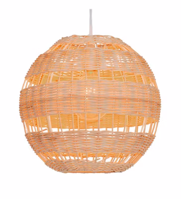 Suspension d&rsquo;intérieur design Kali 130cm réglable rotin naturel compatible LED