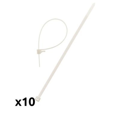 10 colliers de câblage 3,6x 100mm Zenitech